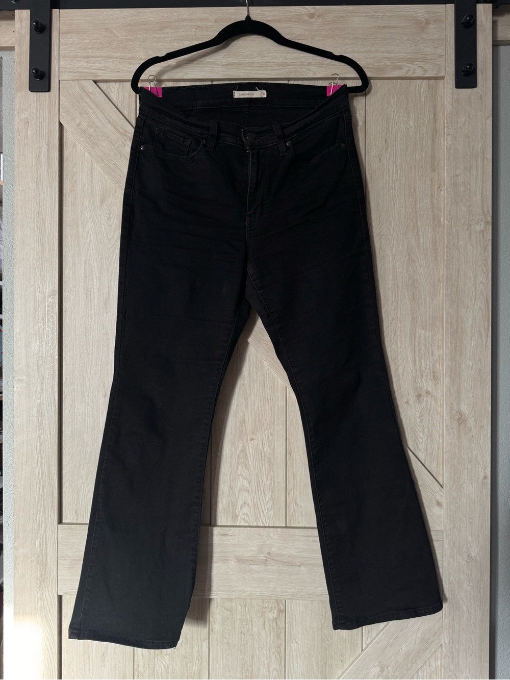 Black mid-rise boot cut jeans - Classic Everyday Style - 8